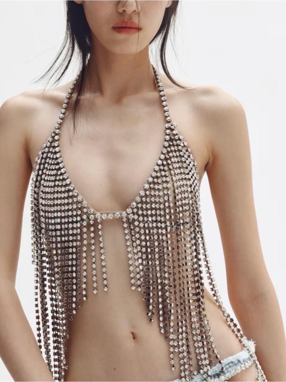 Stella McCartney H&M crystal embellished  bra top
